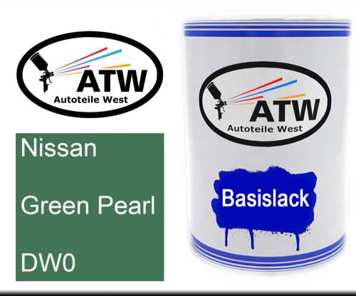 Nissan, Green Pearl, DW0: 500ml Lackdose, von ATW Autoteile West.